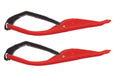 Red Snowmobile Skis with Black Loops B20153
