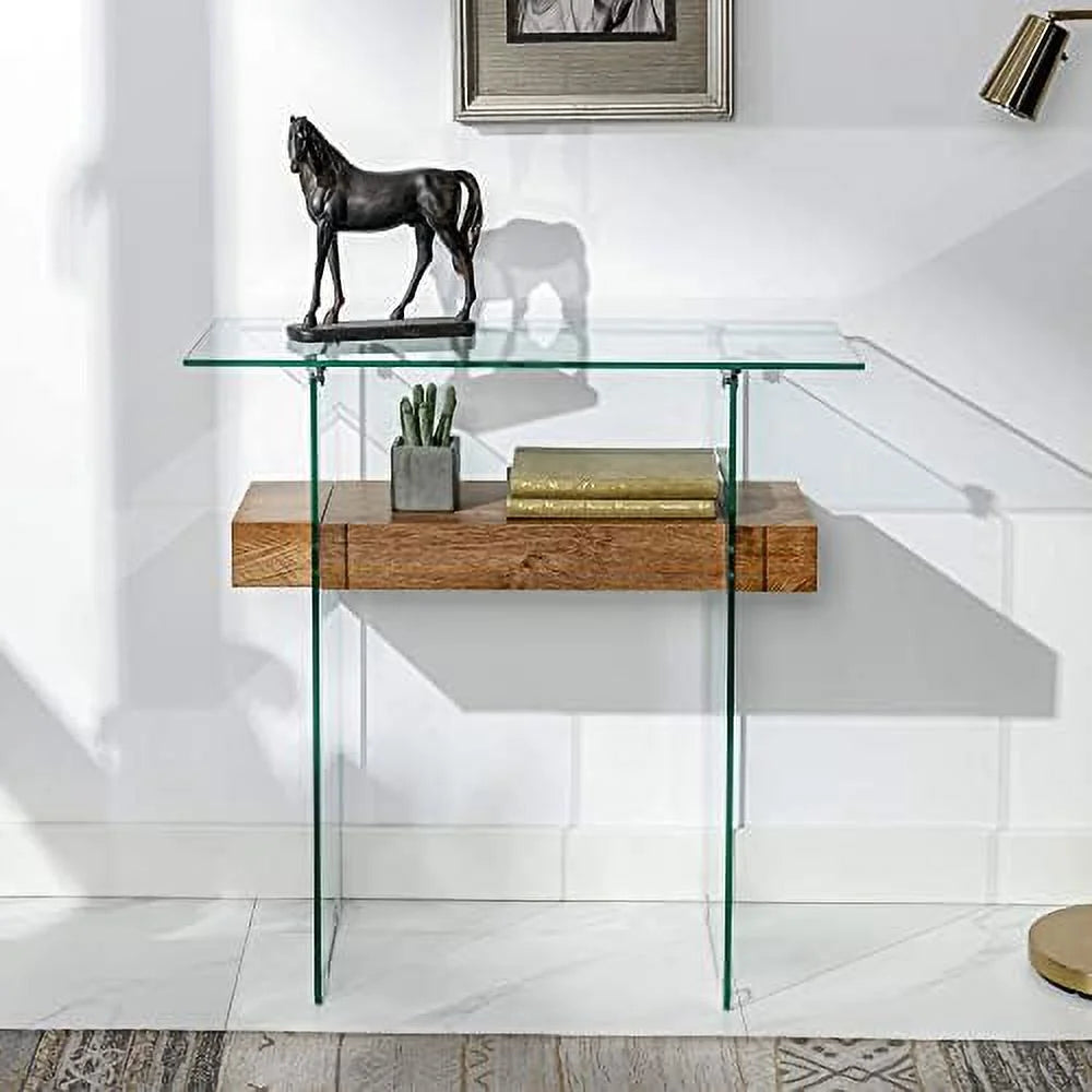 Narrow Glass Console Table X201235