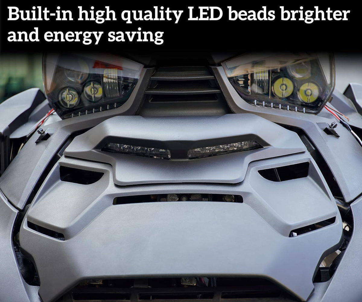 Black Hood Panel with Daytime Running Light for Can-Am Ryker V978