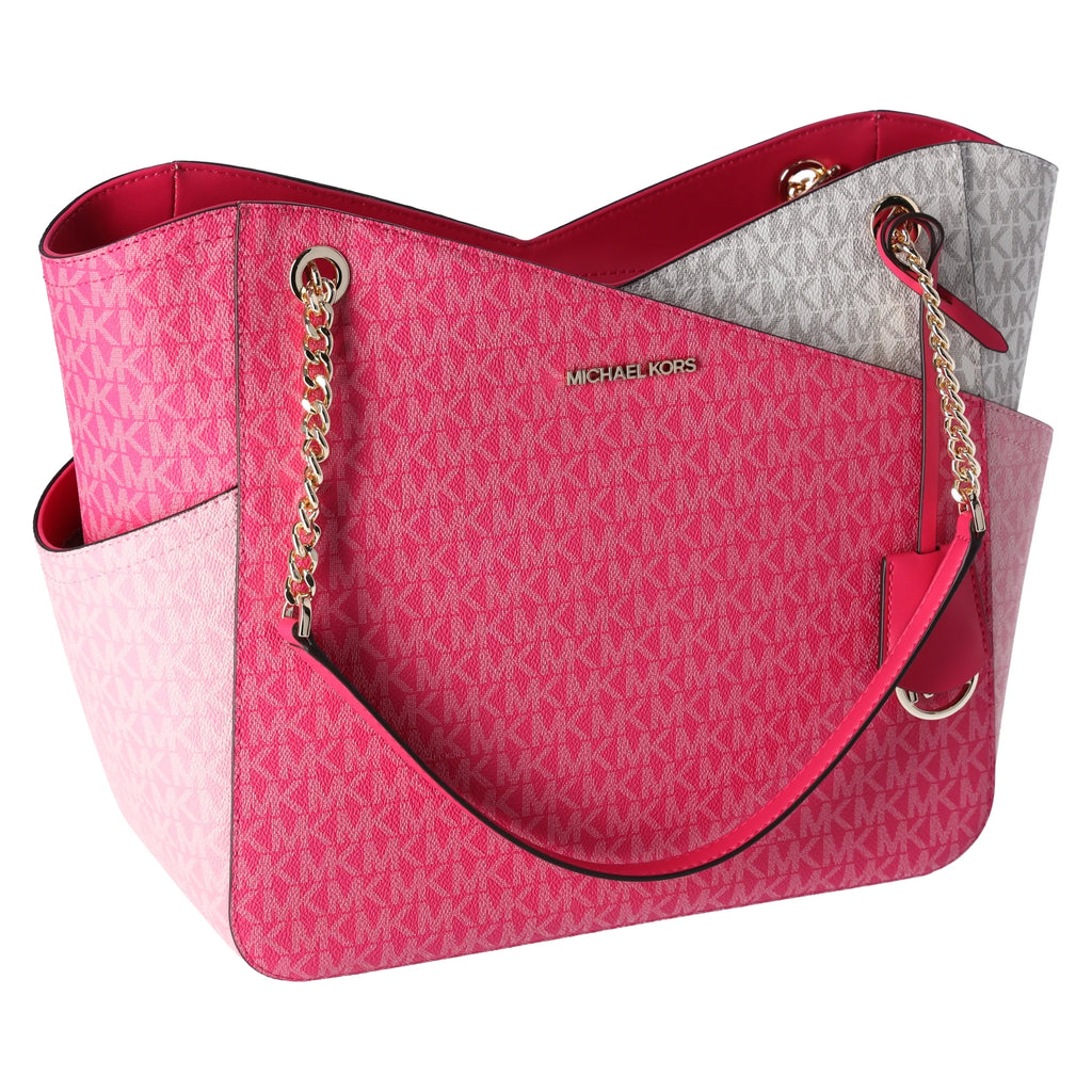 Electric Pink Large Chain Tote Handbag U51298