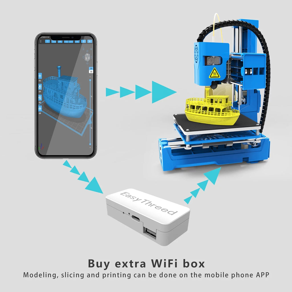 Mini 3D Printer 100x100x100mm Print Size J58119