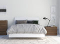 3 Piece Full Size Bedroom Set Walnut and White F1369