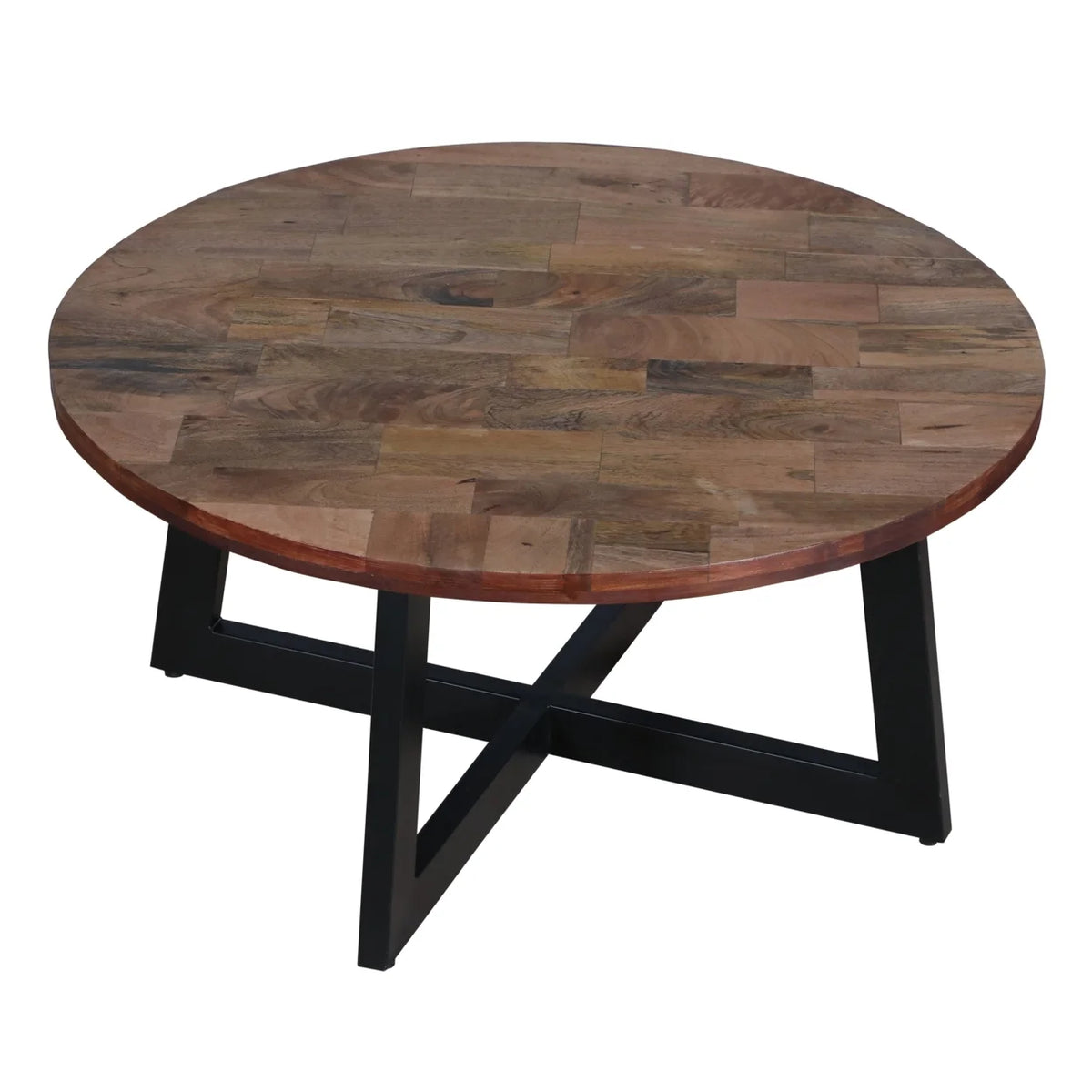 31 Inch Round Mango Wood Coffee Table B189
