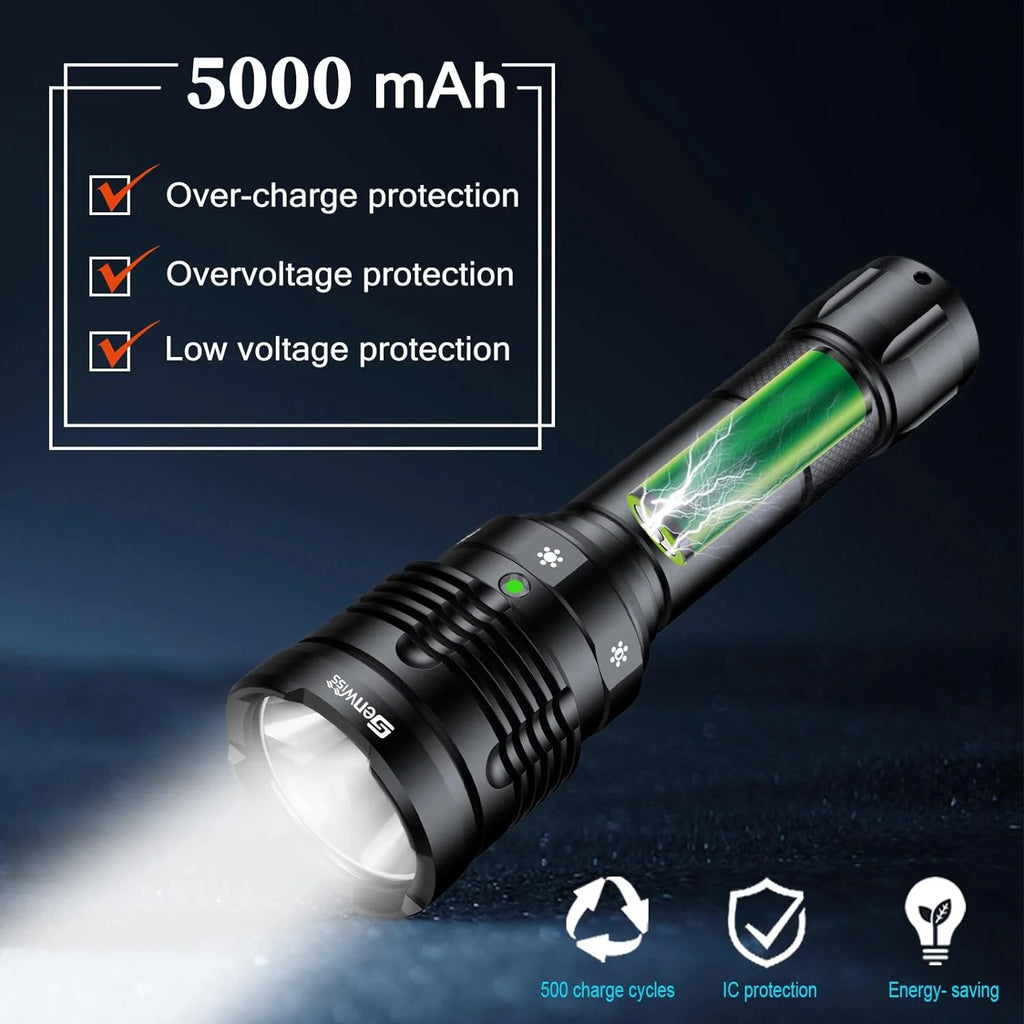 Rechargeable Underwater Dive Flashlight with Battery and Charger T1538