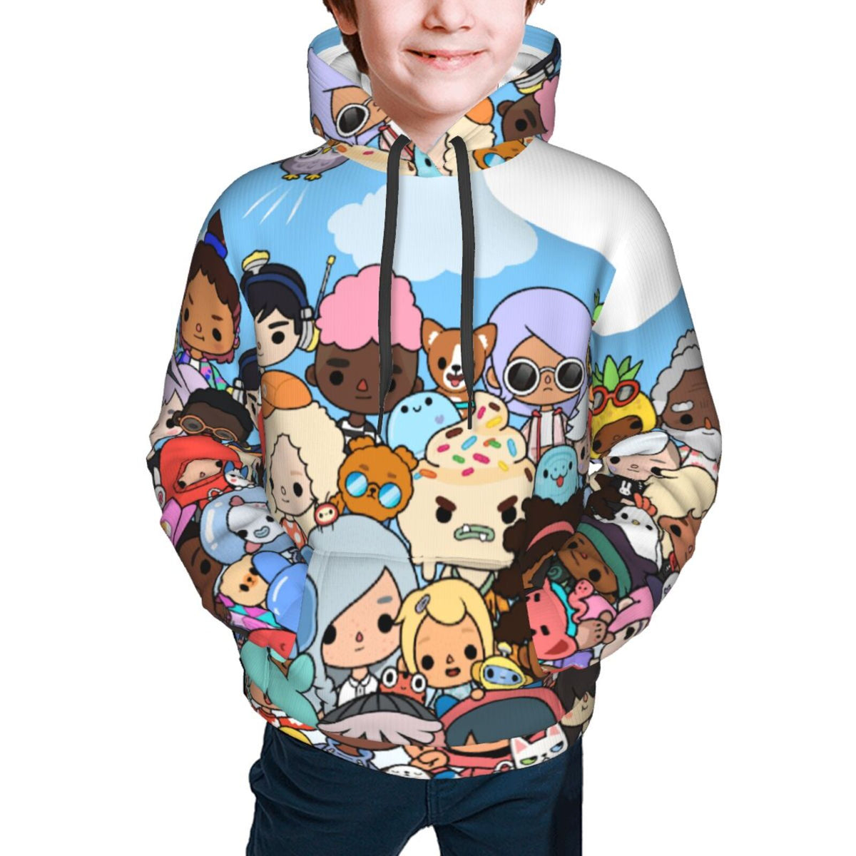 3D Print Hooded Sweatshirt Q70646