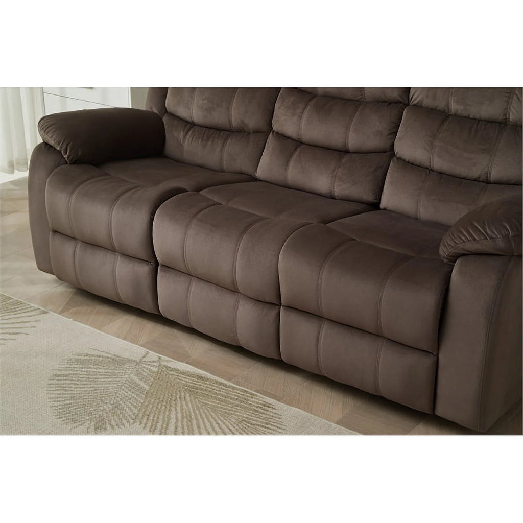Brown Microfiber Sofa W66187