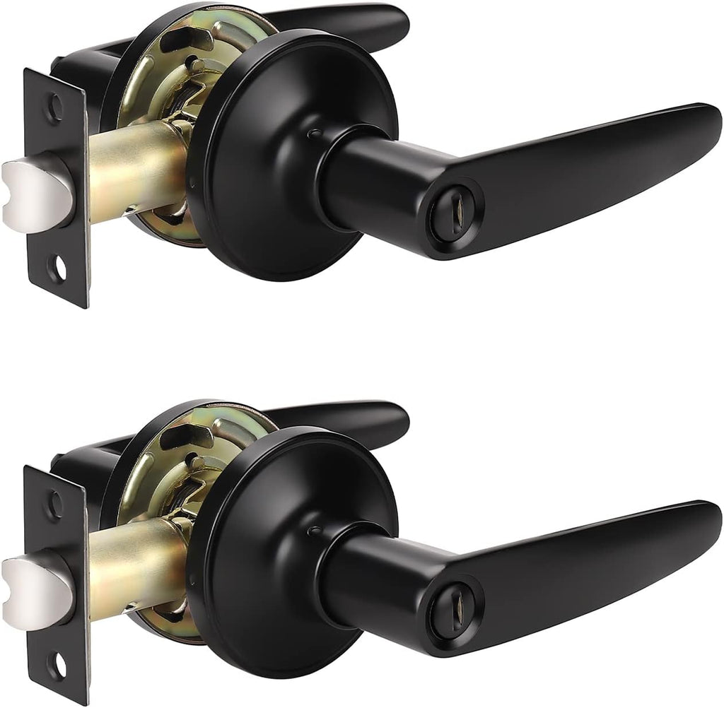 Matte Black 10 Pack Door Lever Set S32929