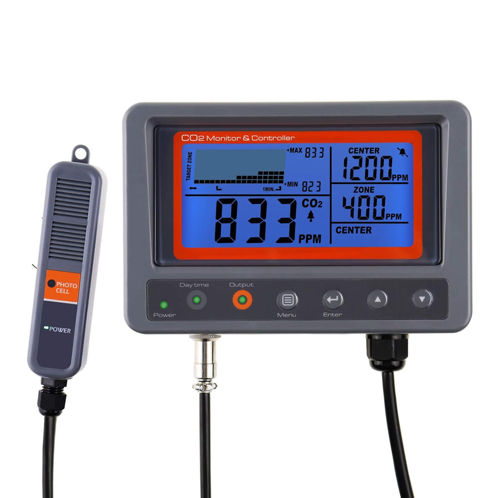 CO2 Monitor Controller with Relay Function 4.5m Cable NDIR Sensing Probe A2659