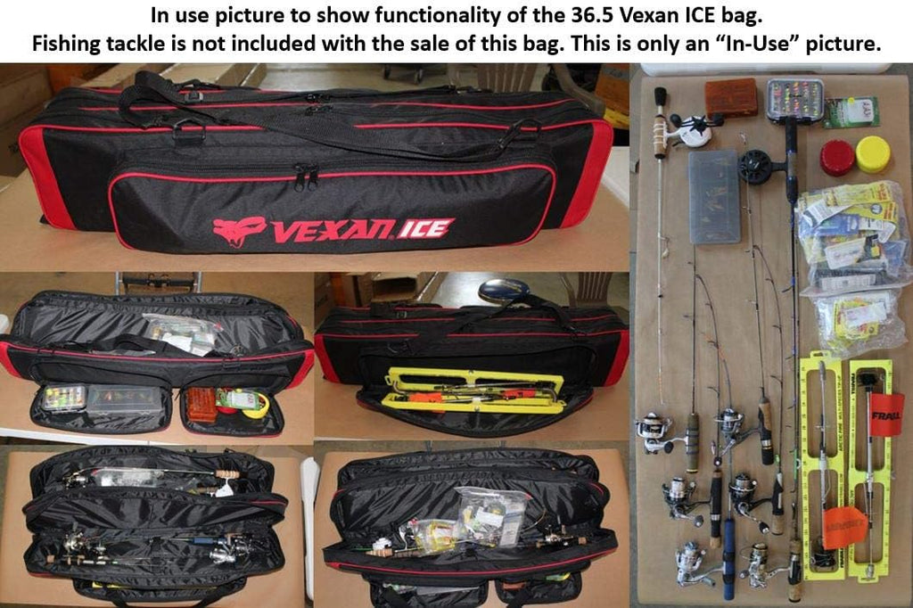 Red 36.5 Soft Case Fishing Rod and Tackle Bag H173