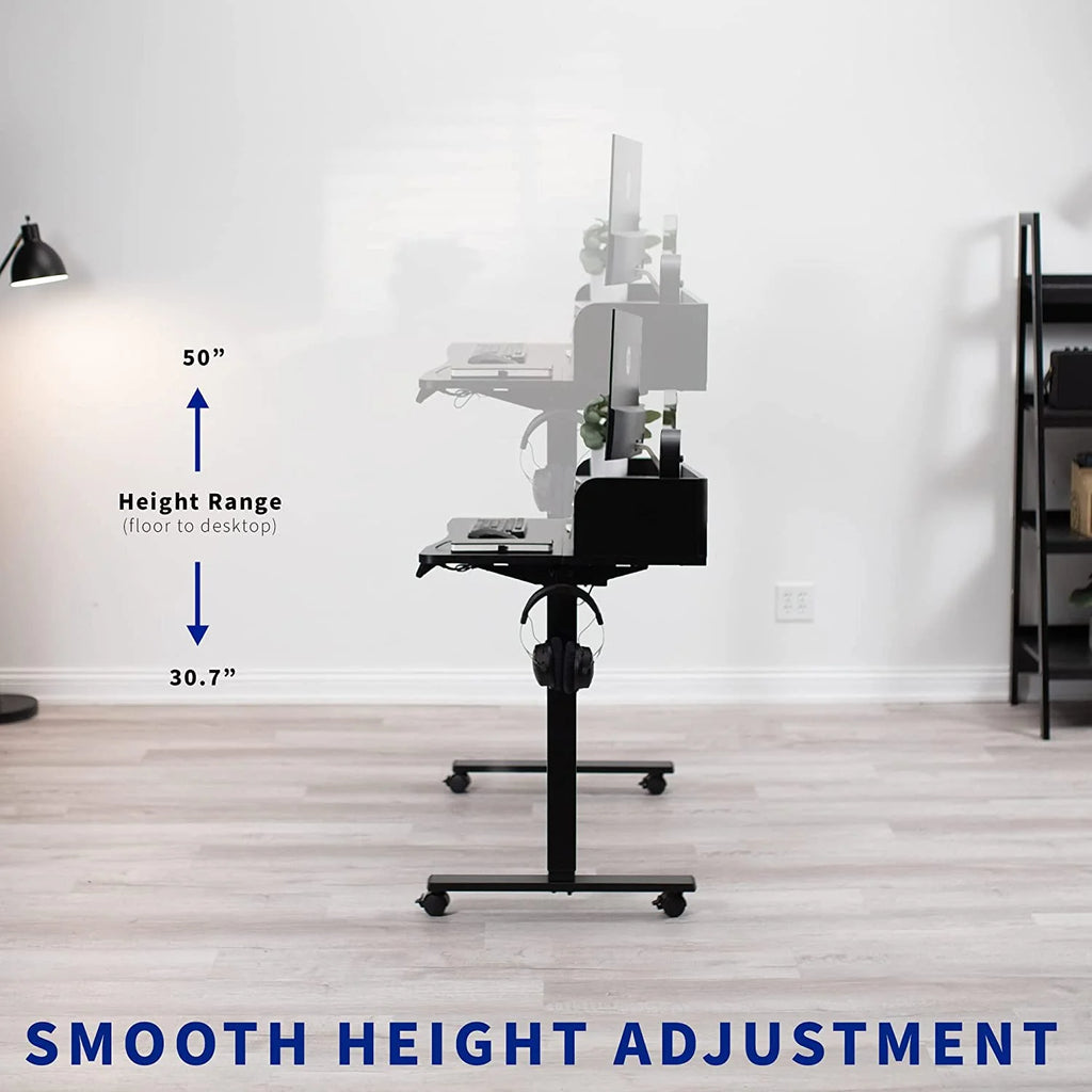Height Adjustable Standing Desk with Storage Drawers A931