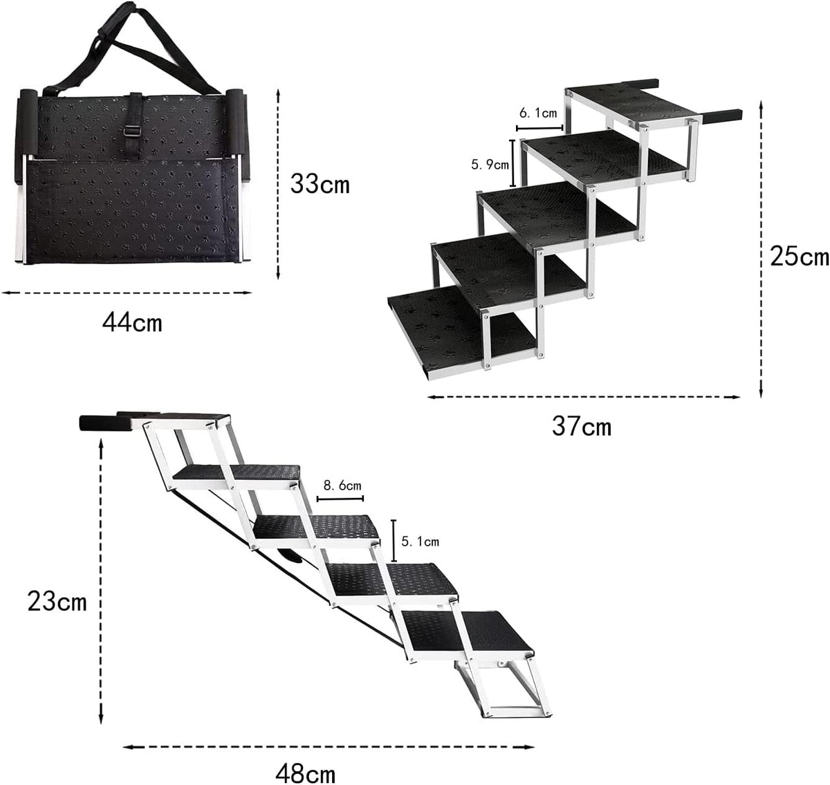 Folding Dog Ramp for Large Dogs with Non-Slip Surface W987439