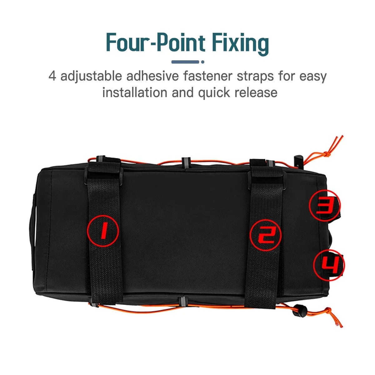 3-in-1 Waterproof Rear Seat Bike Trunk Bag with 2 Side Hanging Bags S11555