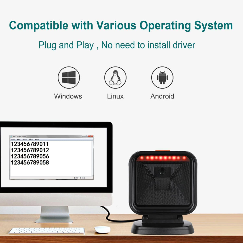 USB Wired Omnidirectional Barcode Scanner H85960