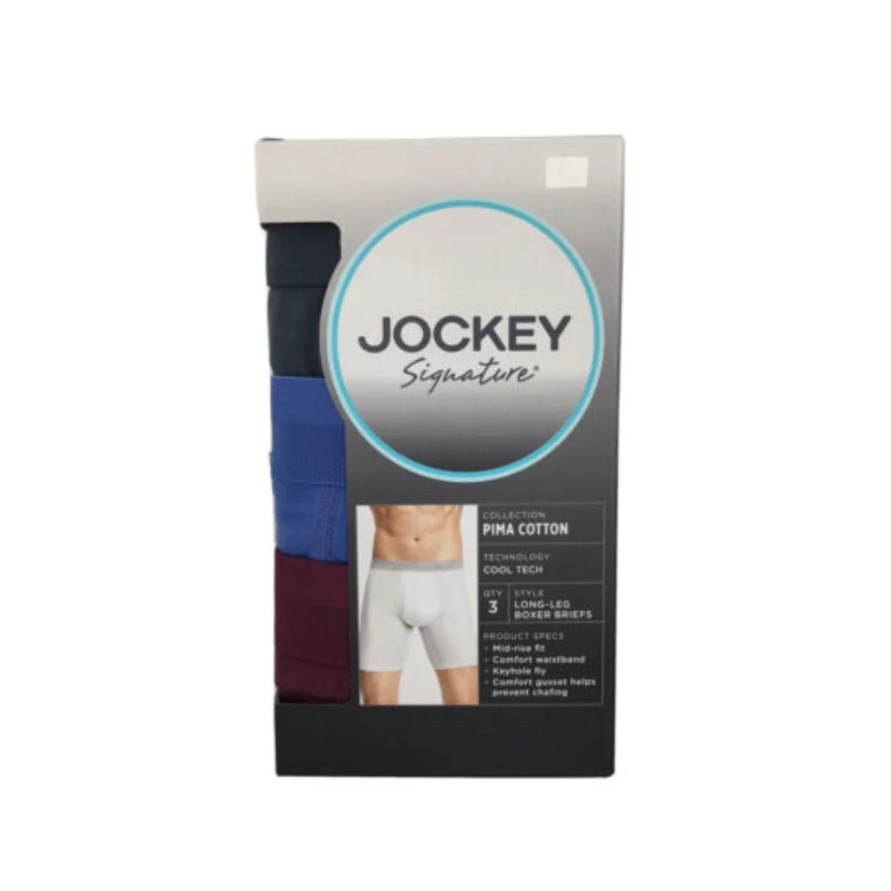Long-Leg Boxer Briefs 3 Pack Multicolor W61164