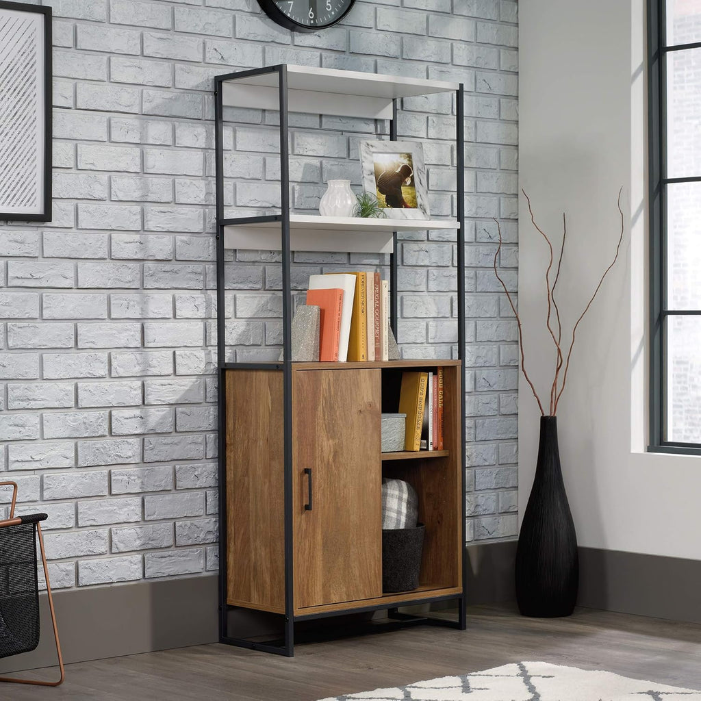 Sindoori Mango Finish & White Bookcase P501