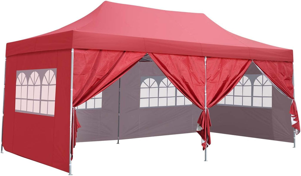 White Pop up Canopy Tent with Removable Side Walls P90252