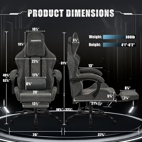 Green PU Leather Ergonomic Gaming Chair I36491
