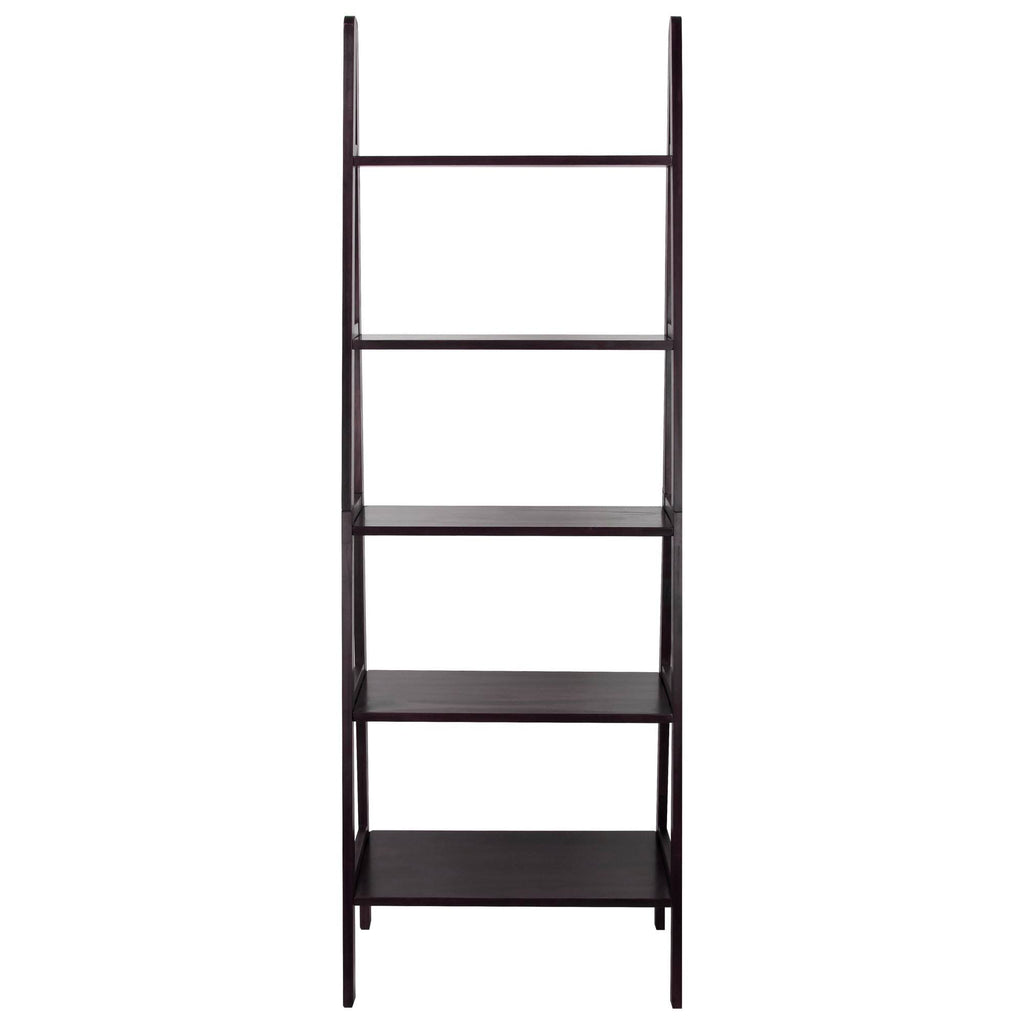 5 Shelf Ladder Bookcase Espresso Q63771
