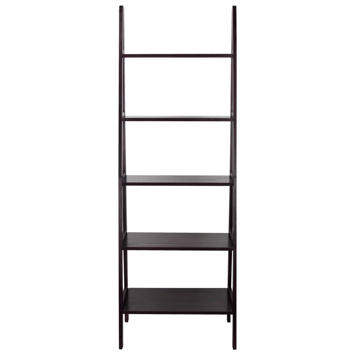 5 Shelf Ladder Bookcase Espresso Q63771