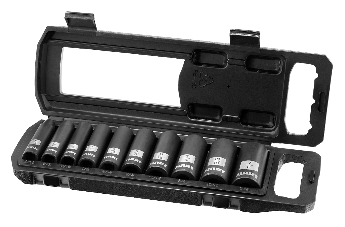 10-Piece 3/8-inch Drive SAE Impact Socket Set W819