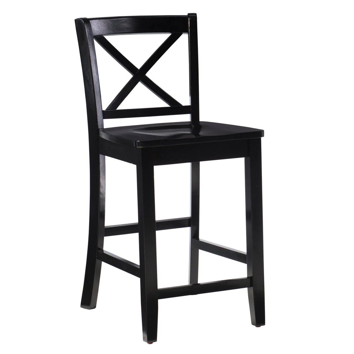 Black Wood 24-Inch Counter Stool V50307