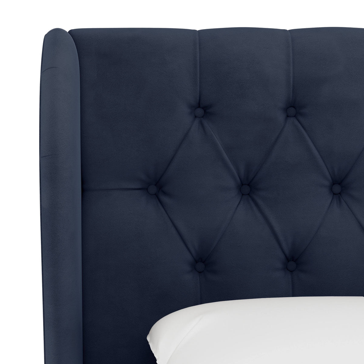 California King Tufted Wingback Headboard Velvet S6901