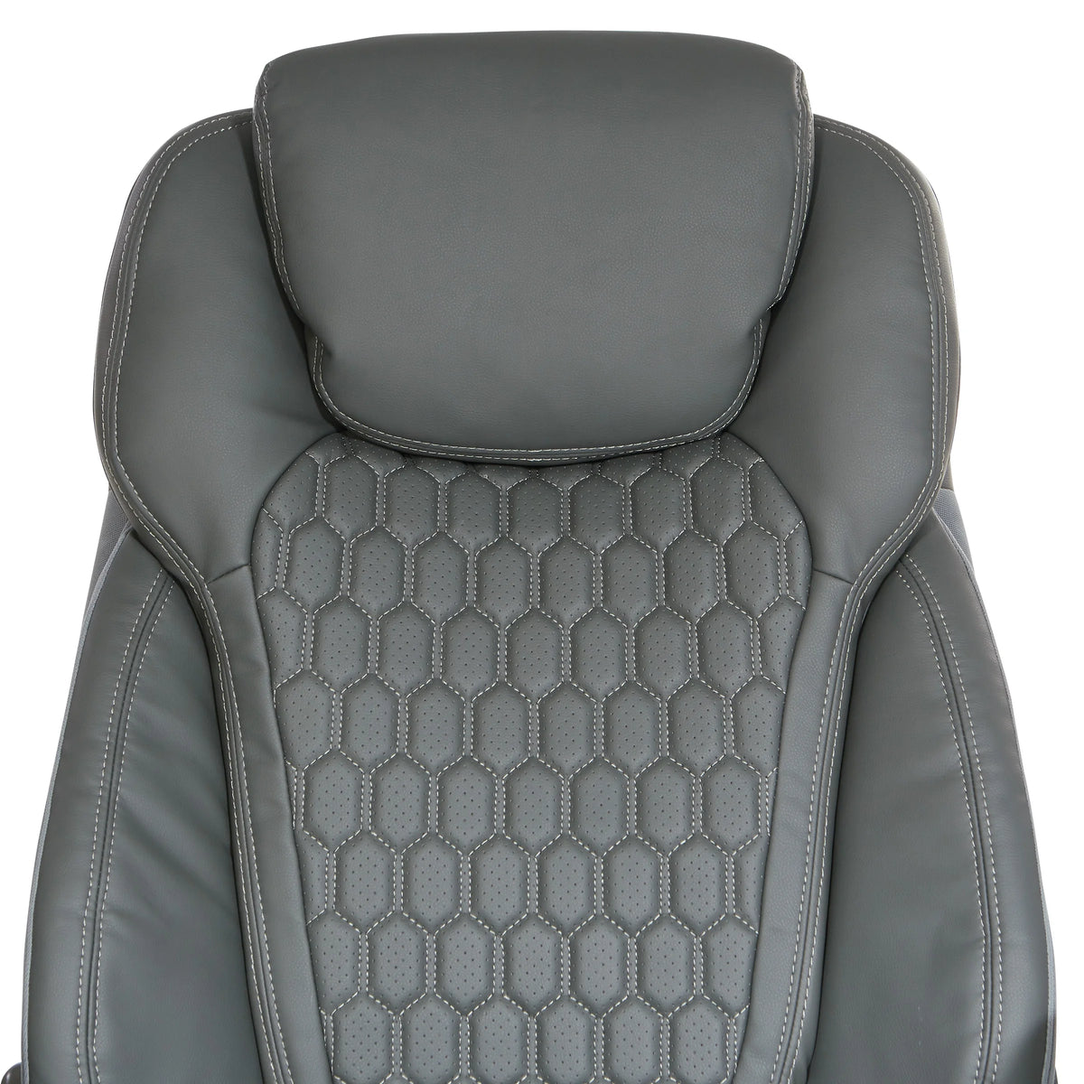 High Back Chair with Grey Bonded Leather and Flip Arms G250