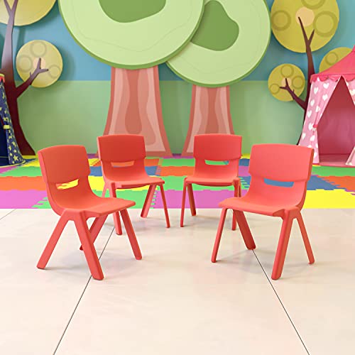 Blue Plastic Stackable School Chair 4 Pack Q106