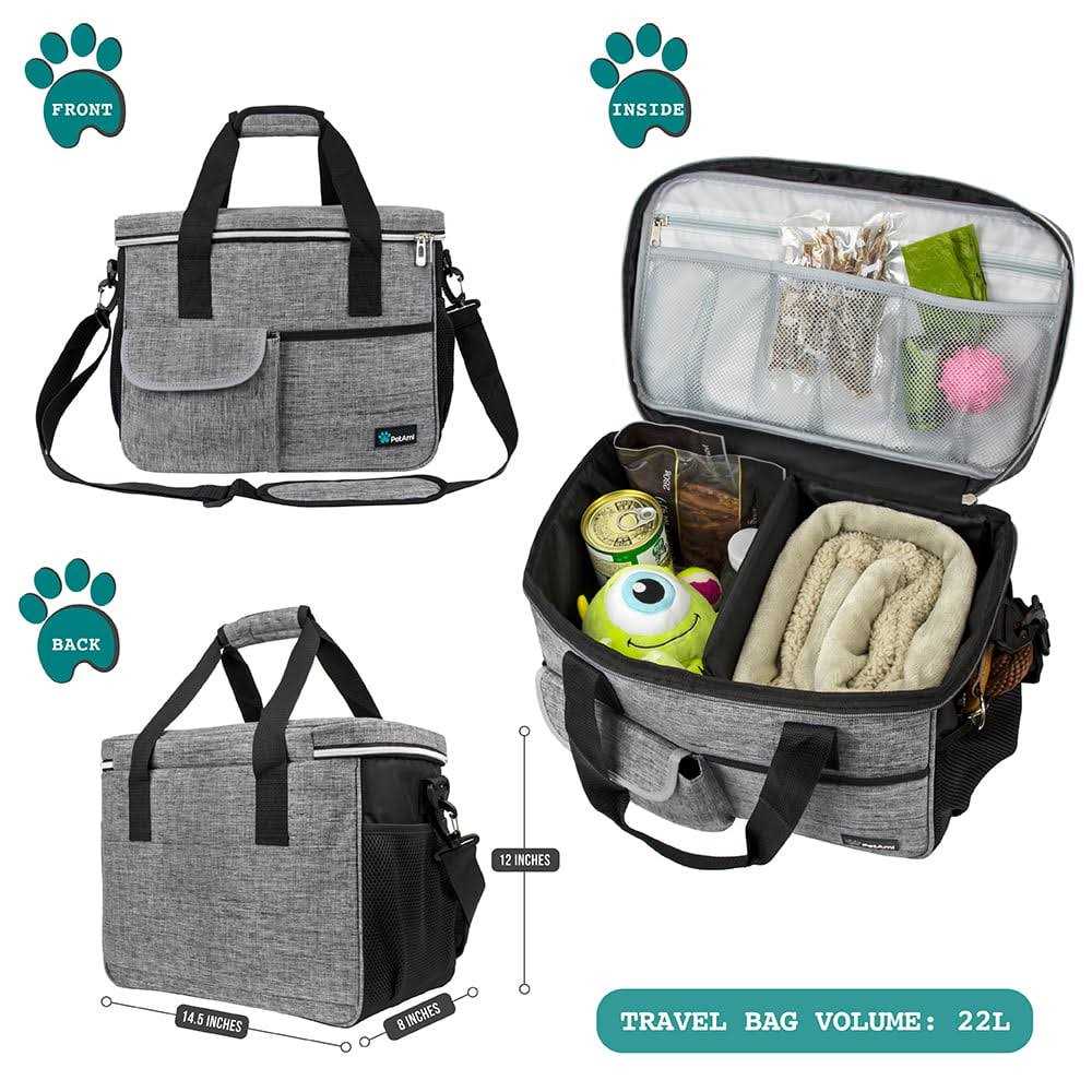 Dog Travel Bag with Food Container and Bowls H26229