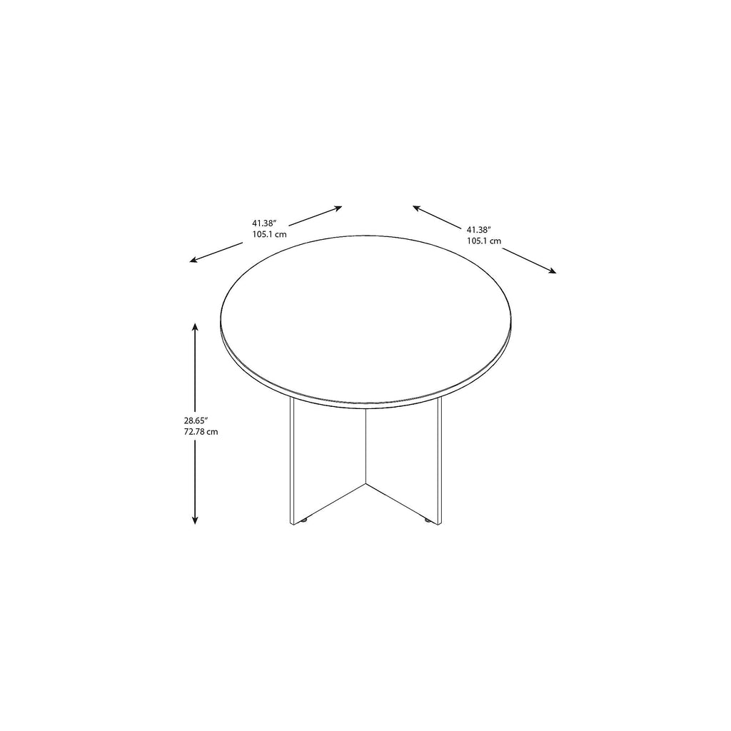 42W Round Conference Table with Wood Base R375745
