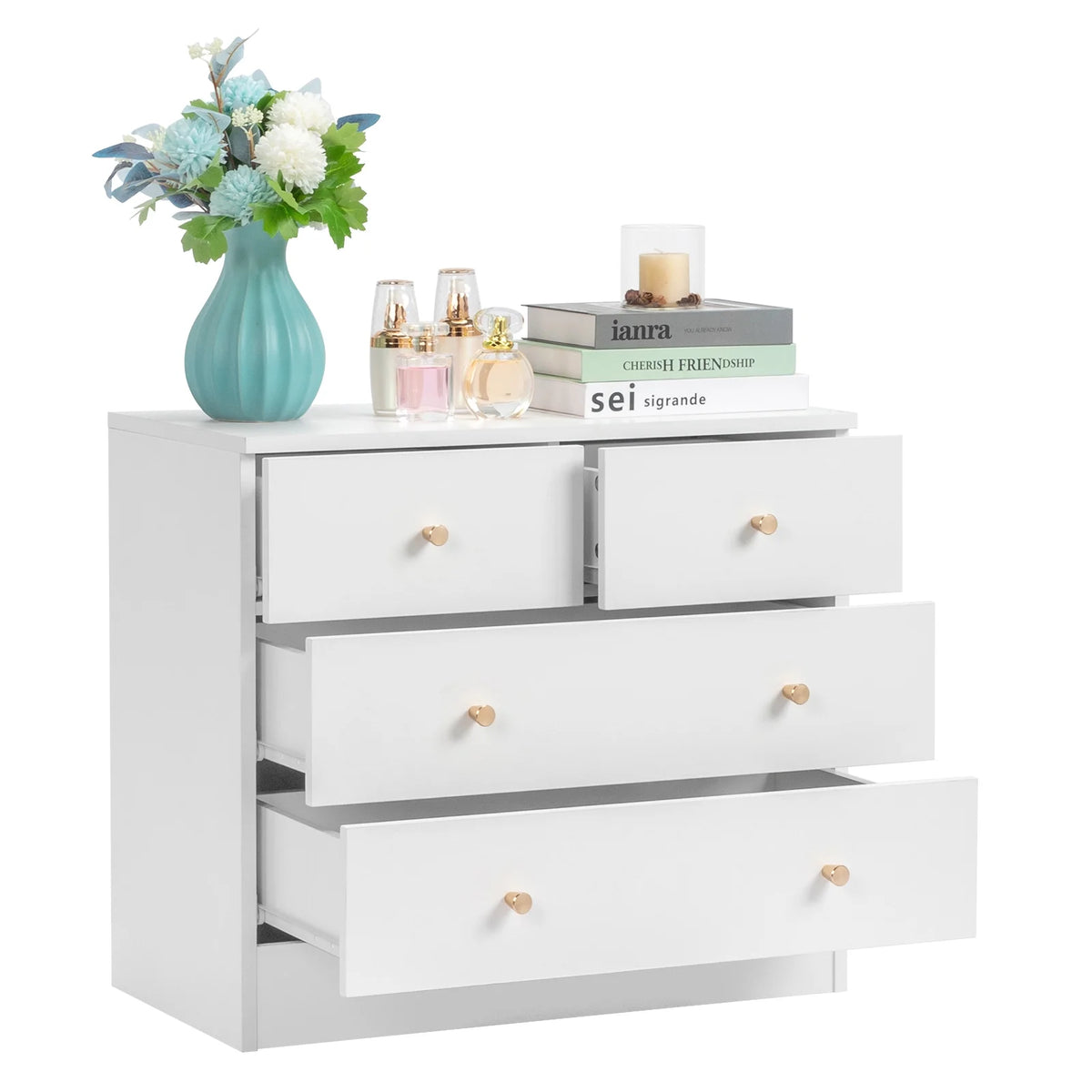 White 7 Drawer Wood Dresser O507868