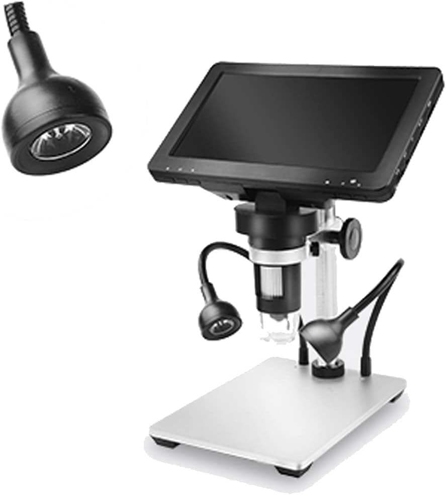 7 Digital Microscope 12MP 1080P Video with Metal Stand 2 LED Fill Lights 32G SD Card Y575