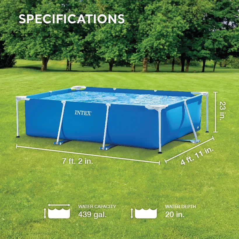 14.75' x 33 Rectangular Frame Above Ground Swimming Pool Q316