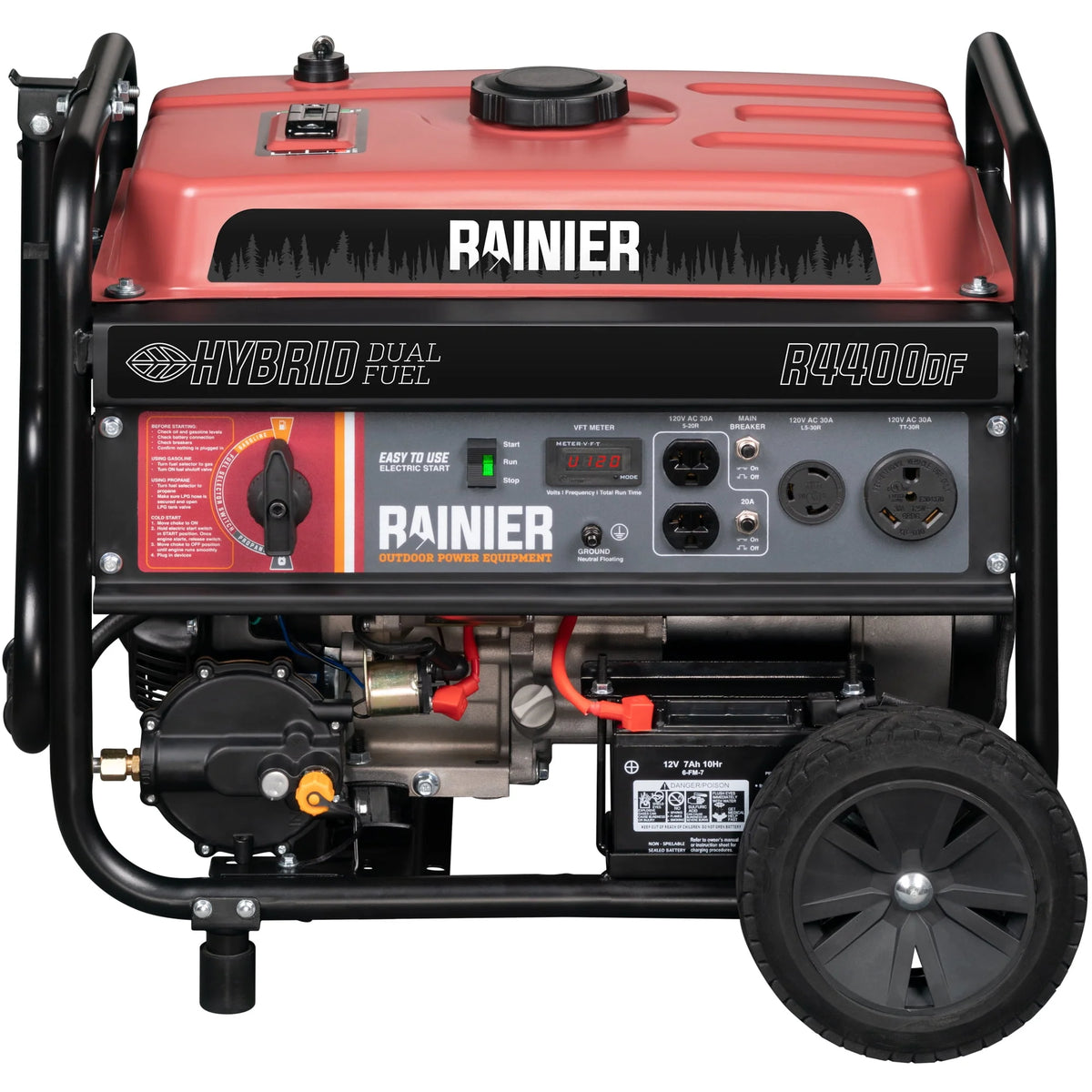 4400 Watt Dual Fuel Portable Generator with Electric Start I57004