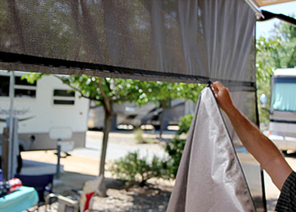Black 15' x 9' Drop RV Awning J3250