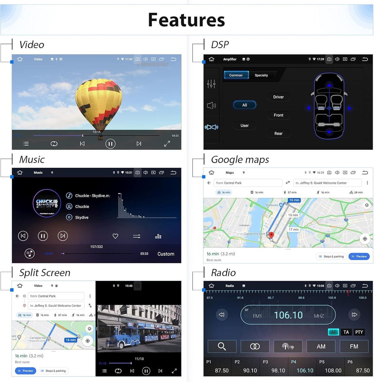 10.2 Inch Android Car Stereo with Navigation Bluetooth Touchscreen I9531