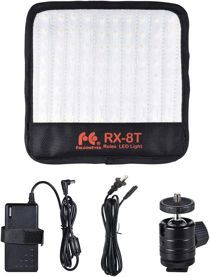 Foldable Flexible LED Light Panel Kit 5600K CRI95 On-Camera Lamp Daylight Splash-Proof W138116