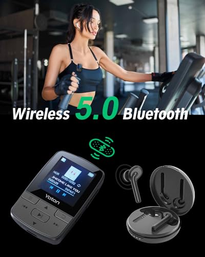 MP3 Player with Bluetooth, 64GB, FM Radio, Earphones Included D299