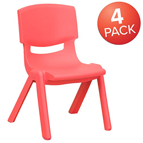 Blue Plastic Stackable School Chair 4 Pack Q106