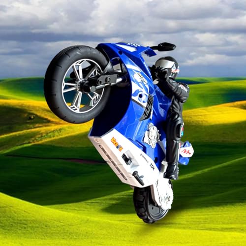 Remote Control Dual-Motor Self-Balancing Motorcycle 2.4G 1/6 Blue Y81270