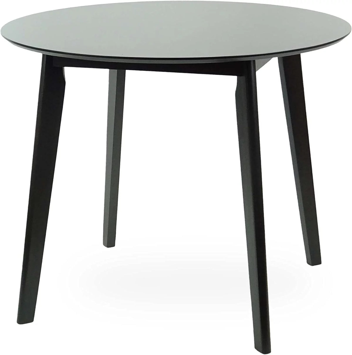 Set Of 3 Round Dining Table And 2 Side Chairs Solid Wood Padded Seat W322