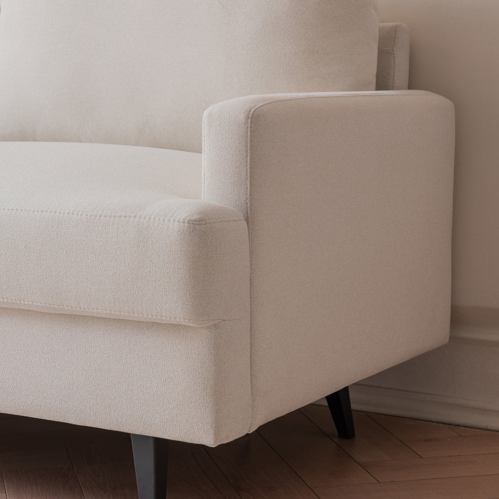 Beige Upholstered Futon Sofa Couch Loveseat U616373