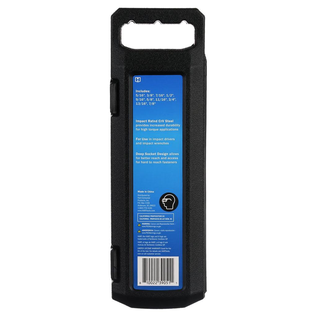 10-Piece 3/8-inch Drive SAE Impact Socket Set W819