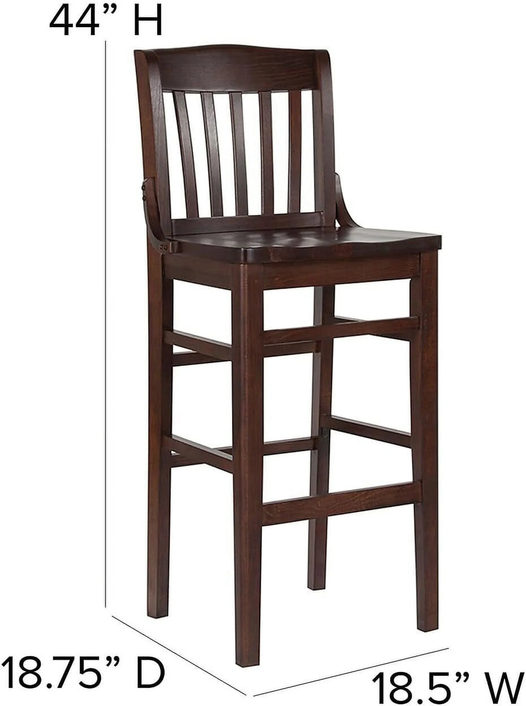 Walnut Wood Barstool N449698
