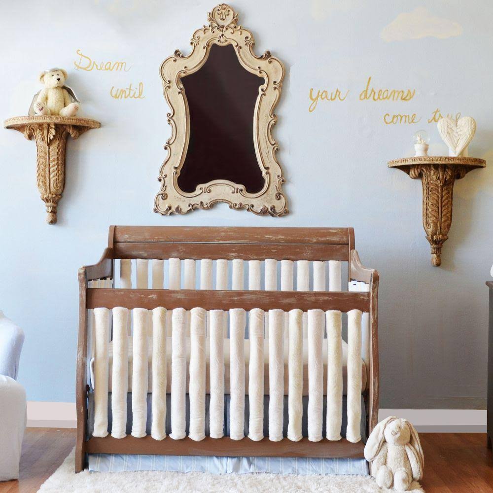 24 Piece Cream Minky Crib Liners G324
