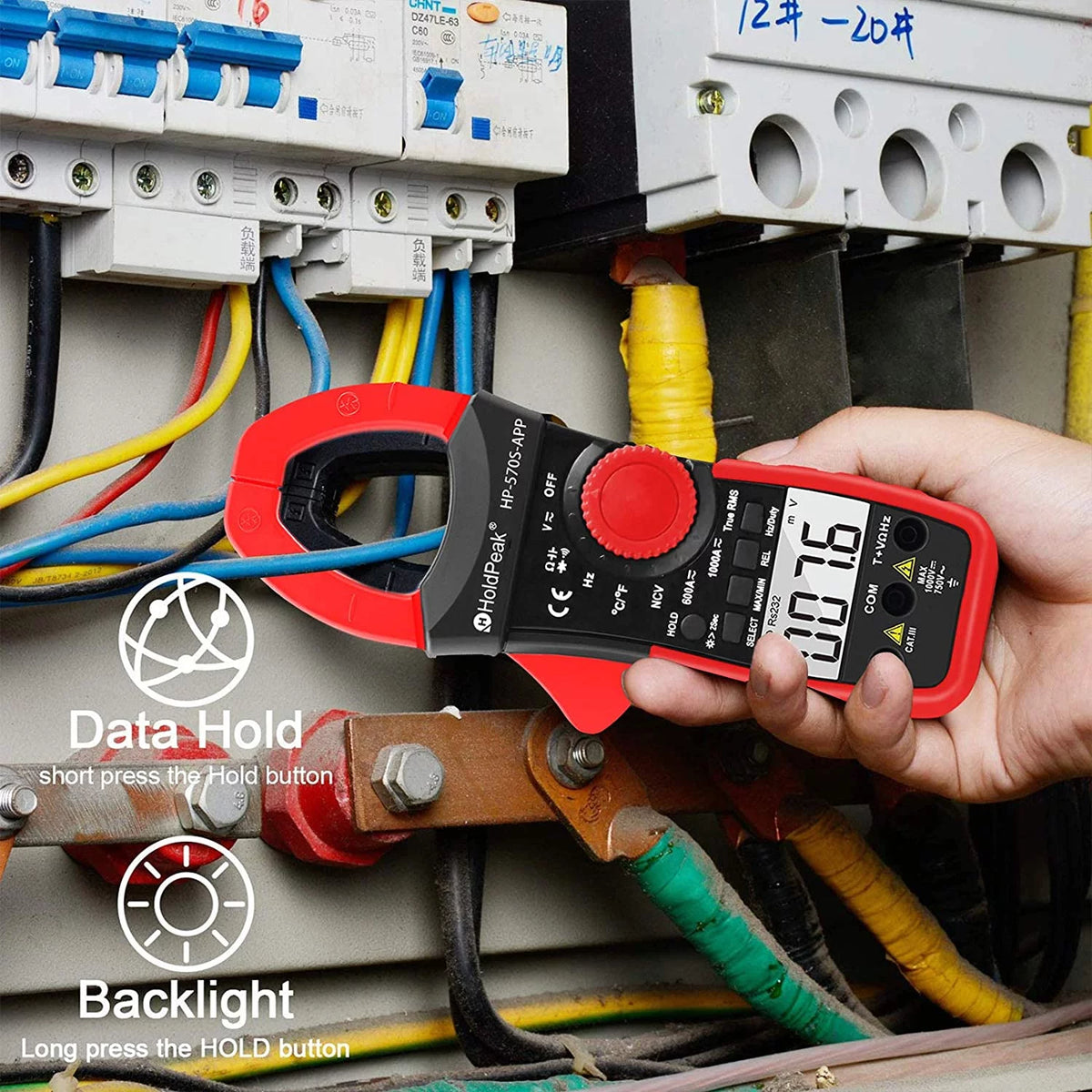 Digital Clamp Meter with APP Control AC/DC Tester 6000 counts C60581