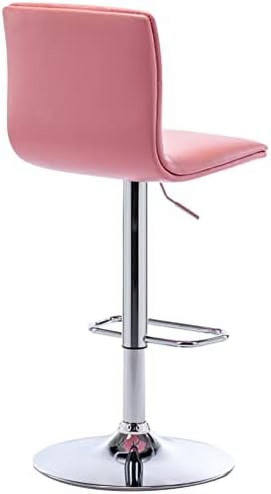 Red PU Leather Swivel Barstools Set of 2 J50886