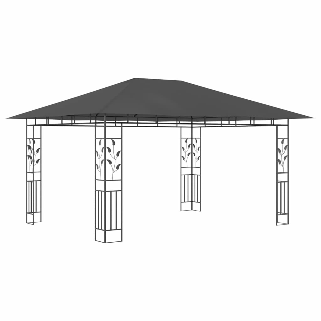 Gazebo with Mosquito Net 13.1'x9.8'x9' Anthracite V3573