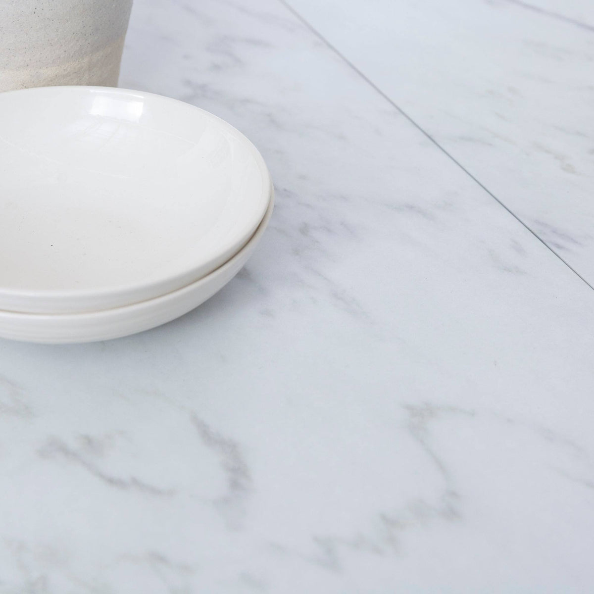 White Faux Marble Drop Leaf Dining Table D284