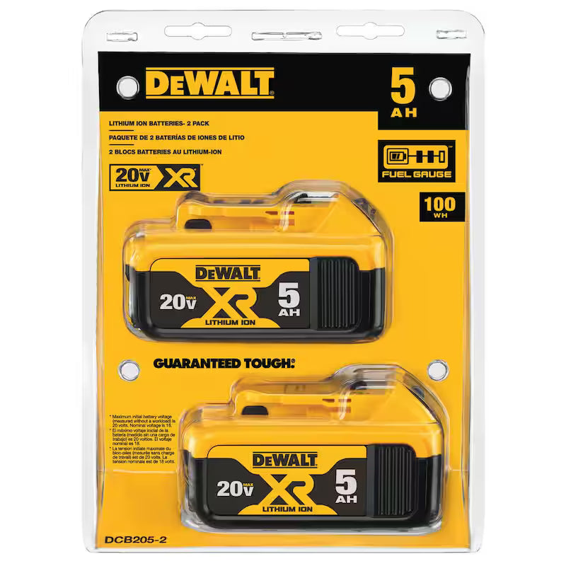 20V MAX XR Lithium-Ion 5.0Ah Battery Pack (2 Pack) D456